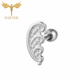 FGifter Titanium Ear Tragus Cartilage Piercing Helix Piercings Conch Lobe Earring Labret Studs Pirsing Orelha Cartilagem