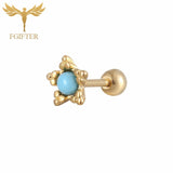 FGifter Titanium Ear Tragus Cartilage Piercing Helix Piercings Conch Lobe Earring Labret Studs Pirsing Orelha Cartilagem