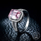 FINE Jewelry 100% S925 Sterling Silver Genuine 5 carat fine pink gemstone ring exquisite hot lady party gift luxury