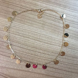 Fashion Gold Color Sequins Coins Tassel Choker Necklace for Women ladies necklace Jewellry  colares