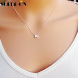 Fashion Silver Initial Charms Necklace Pendant Metal Letters For Jewelry Personalized Cut Letters Single M Necklaces Gold Chain