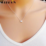 Fashion Silver Initial Charms Necklace Pendant Metal Letters For Jewelry Personalized Cut Letters Single M Necklaces Gold Chain