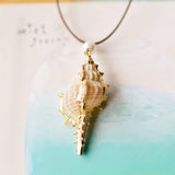 Fashion Summer Style Natural Starfish Conch Seashell Pendant Necklace Rope Chain Shell Necklaces beach Jewelry for Women Gift