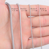 Fashion Women and Men Snake Necklace Chain 316L Stainless Steel Necklace For High Quality Silver Color Jewelry Chain