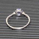 Fashion silver gemstone wedding ring for woman 4*6mm flawless natural tanzanite silver ring solid 925 silver tanzanite ring