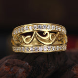 Fine 18k Yellow Gold Women Rings Diamond Engagement Anniversary gift Famous Brand Designer Jewellery Factory wholesaler