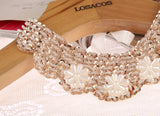 Free Shipping 70cm New fashion popular fake collar choker necklace Sequined beads women statement necklace