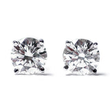 GemStoneKing 0.20 Ct Natural Diamond Stud Earrings 14K White Gold Diamond Jewelry For Women