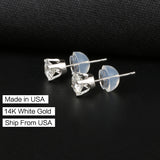 GemStoneKing 0.20 Ct Natural Diamond Stud Earrings 14K White Gold Diamond Jewelry For Women