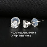 GemStoneKing Diamond-Jewelry 14K White Gold 0.22 Ct Natural Diamond Stud Earrings For Women