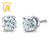 GemStoneKing  GSI Certified 14K White Gold Women's Earrings Natural Diamond Stud Earrings (1/4cttw, K-L Color, I1 -I2 Clarity)