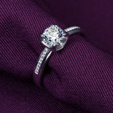 Genuine 18k Gold And White Gold Rose Gold Wedding Diamond Ring 1 Carat Marriage