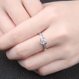 Genuine 18k Gold And White Gold Rose Gold Wedding Diamond Ring 1 Carat Marriage