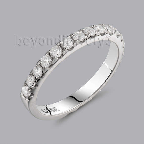 Genuine Diamond White Gold Ring Band In18kt White Gold for Engagement Jewelry WU028