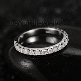 Genuine Diamond White Gold Ring Band In18kt White Gold for Engagement Jewelry WU028