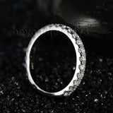 Genuine Diamond White Gold Ring Band In18kt White Gold for Engagement Jewelry WU028