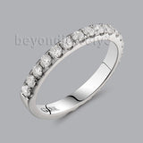 Genuine Diamond White Gold Ring Band In18kt White Gold for Engagement Jewelry WU028