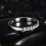 Genuine Diamond White Gold Ring Band In18kt White Gold for Engagement Jewelry WU028