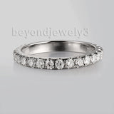 Genuine Diamond White Gold Ring Band In18kt White Gold for Engagement Jewelry WU028