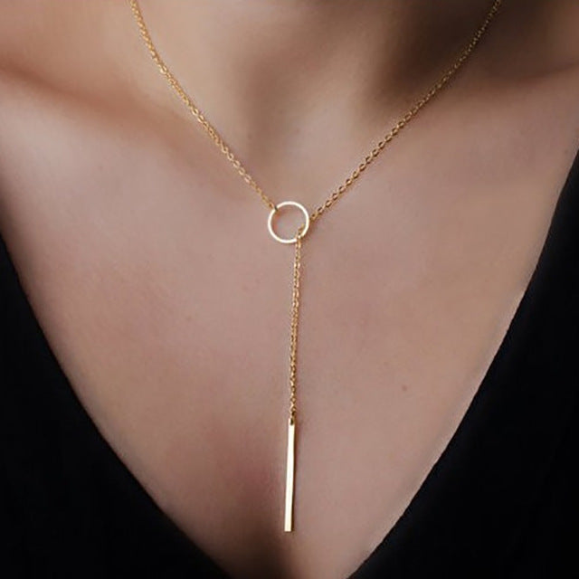 Gold color Choker Necklace for women Long Beads Tassel Pendant Chain Necklaces & Pendants Laces velvet chokers Fashion Jewelry