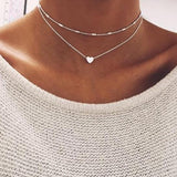 Gold color Choker Necklace for women Long Beads Tassel Pendant Chain Necklaces & Pendants Laces velvet chokers Fashion Jewelry