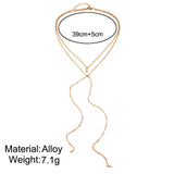 Gold color Choker Necklace for women Long Beads Tassel Pendant Chain Necklaces & Pendants Laces velvet chokers Fashion Jewelry