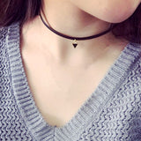 Gothic Velvet Heart Crystal Choker Handmade Necklace Pendant Retro 80 90s New One Direction x296hun