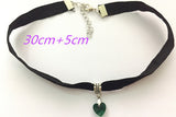 Gothic Velvet Heart Crystal Choker Handmade Necklace Pendant Retro 80 90s New One Direction x296hun