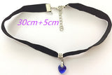 Gothic Velvet Heart Crystal Choker Handmade Necklace Pendant Retro 80 90s New One Direction x296hun