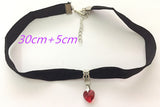 Gothic Velvet Heart Crystal Choker Handmade Necklace Pendant Retro 80 90s New One Direction x296hun