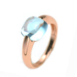 HJ HeyJewel Natural Blue Topaz Ring 925 Sterling Silver Engagement Rings For Women Fine Jewelry