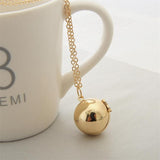 Handmade Minimalism Secret Message Ball Locket Necklace Pendant Friendship Best Friend Holiday BFF Gifts Couples Necklace