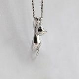 Hot Cute Women Silver Plated Necklace Tiny Cute Cat Pendant Necklace for Women Lady Girl Jewelry Best Gift