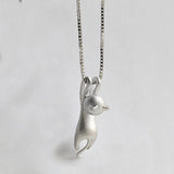 Hot Cute Women Silver Plated Necklace Tiny Cute Cat Pendant Necklace for Women Lady Girl Jewelry Best Gift