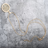 Hot Tree of Life Crystal Round Small Pendant Necklace Gold Silver Colors Bijoux Collier Elegant Women Jewelry Gifts Dropshipping