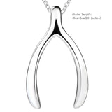 Hot sale 925 sterling silver diy design wish bone chain pendant&necklace European diy fashion jewelry making for girl gifts