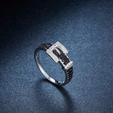 Hutang Diamond Jewelry Natural Gemstone Spinel 925 Sterling Silver Belt Shape Ring Fine Stone Jewelry For Gift New Arrival