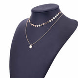 IPARAM 2018 New Fashion Gold Coin Layered Necklace Set For Women Charm Choker Necklace