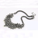 IPARAM 2018 New sell Fashion Retro style Colorful gem rhinestone flower choker necklace Statement jewelry women