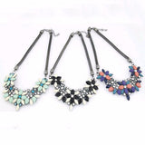 IPARAM 2018 New sell Fashion Retro style Colorful gem rhinestone flower choker necklace Statement jewelry women