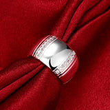 Jemmin 925 Sterling Silver Woman/ Man Lover's Ring CZ Crystal Wedding Engagement Wholesale Fashion Finger Rings Jewelry