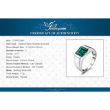 JewelryPalace Classic Fashion 2.34ct Emerald Wedding Ring For Mens Set Genuine 925 Solid Sterling Sliver Fine Jewelry