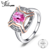 JewelryPalace Classical 1.5ct Oval Shape Pure Pink Topaz Ring 100% 925 Sterling Silver Wedding Fine Jewelry For Woman