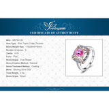 JewelryPalace Classical 1.5ct Oval Shape Pure Pink Topaz Ring 100% 925 Sterling Silver Wedding Fine Jewelry For Woman