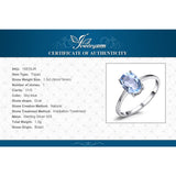 JewelryPalace Oval 1.5ct Natural Sky Blue Topaz Birthstone Solitaire Ring 925 Sterling Silver Fine Jewelry For Women On Sale