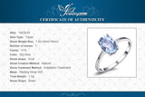 JewelryPalace Oval 1.5ct Natural Sky Blue Topaz Birthstone Solitaire Ring Solid 925 Sterling Silver Fine Jewelry For Women Gift