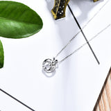 L&zuan 0.025ct Diamond Pendant Necklaces for Women New Apple Shape 18K Platinum Wedding Engagement Luxury Fine Jewelry