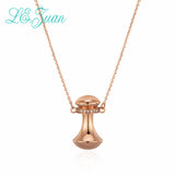 L&zuan 18K Rose Gold Pendant for Women Natural Diamonds Necklace With Luxury 18K Chains Female Anniversary Fine Jewelry Gift