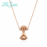 L&zuan 18K Rose Gold Pendant for Women Natural Diamonds Necklace With Luxury 18K Chains Female Anniversary Fine Jewelry Gift