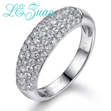 L&zuan White Gold 18K Wedding Bridal Ring for Women 0.88ct Natural Diamonds Rings Female Engagement Fine Jewelry